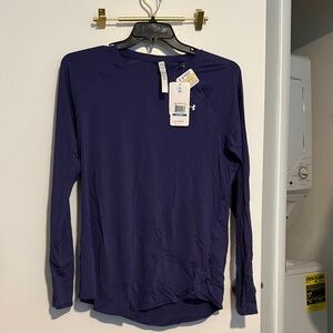 Under Armour Dark Purple Long Sleeve Heat Gear Top